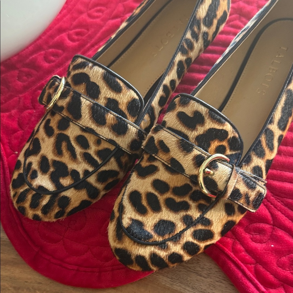 Talbots Animal Print Flats with Buckle - Picture 4 of 4